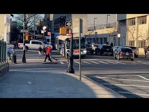 MTA bus action Bx9,Bx12,Bx12-SBS,Bx17,Bx19,Bx22,NIS, and Bee-line at Fordham.