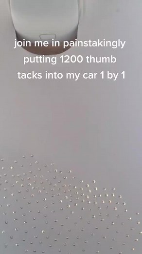 my cars headliner is sagging. so I'm turning it into an art project #fyp #foryou #art #artproject #car #RayBanElevatorDance