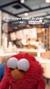 16K views · 26 reactions | Elmo went out for dinner last night and ordered steak…. the usual verbal backlash occurred. - - - #elmo #elmomemes #eatout #steaknight #funnyvideos - - - - | Britmanspeaks | Facebook