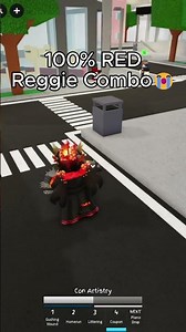 100% RED Reggie Combo😭 #roblox #jjs #jjkgame