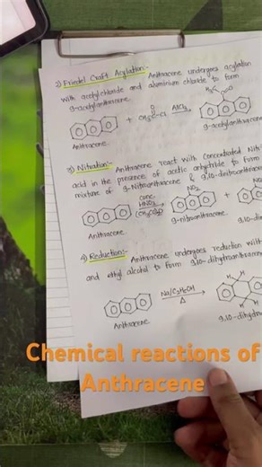 Anthracene Reactions in 60 Secs! 🧪 (Oxidation & Addition)