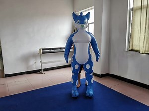 BeiLe Custom Quality Blue PVC Inflatable fox Suit for Party