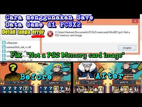 Cara Menggunakan Save Data Game di PCSX2 - Fixed not a ps2 memory card image