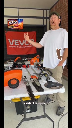 VEVOR 52CC 6-in-1 Multi-Functional Trimming Tools, Summervibes, Gas Hedge Trimmer, Weed Eater,