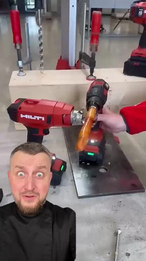 2.8K views · 31 reactions | Cooking with a drill and a heat gun?! ️ Testing this crazy hack to see if it’s a genius idea or just a hilarious disaster. Watch till the end for some unexpected results!  #DrillCooking #HeatGunHack #FunnyFails #KitchenExperiments #ViralHack | Dobrovolskyi hchef | Facebook