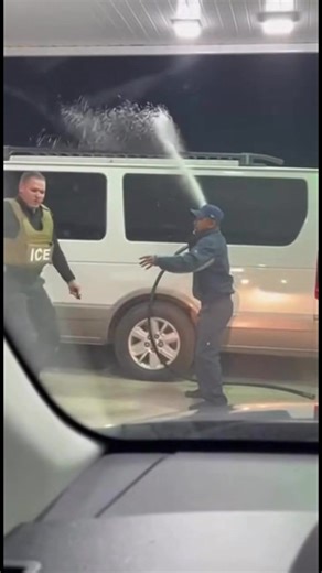 ICE Gas Station Fight | Mike Wayne