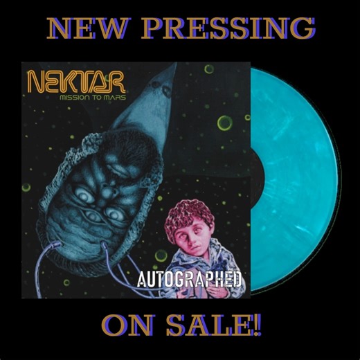 NEKTAR is gearing up to launch their 2026 Mission To Mars shows — and we’ve got brand new colored vinyl to celebrate! 🚀 The first pressing is SOLD OUT, and now Mission To Mars returns on Aqua Blue vinyl. A limited number are signed by the entire band and hand-numbered 1–100. Pre-order your copy. 👇 https://www.dekoentertainment.com/nektar | NEKTAR The Legendary Rock Band
