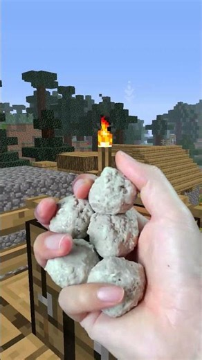 Crafting & Roasting Cursed Beef Skewers In Minecraft Real Life! 🐮🌾🔥 #shorts