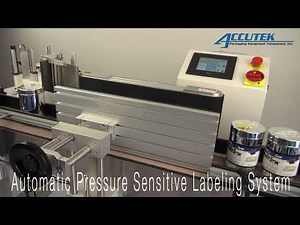 Automatic Pressure Sensitive Labeling System - APS-108 - Accutek Packaging Equipment Companies