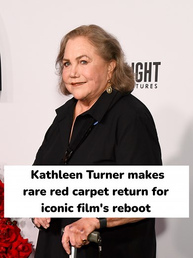 Kathleen Turner makes rare red carpet return for iconic film's reboot #kathleenturner #celebrity #redcarpet #moviepremiere #reboot
