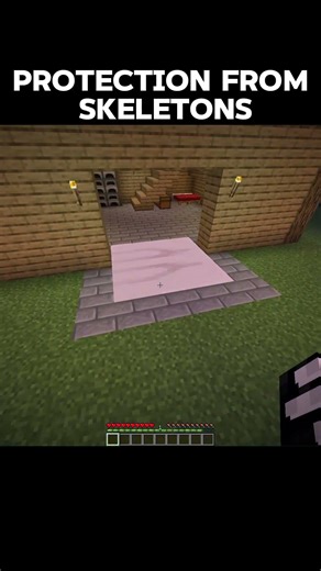 Best defense against Minecraft skeletons #minecraft #shorts #moment