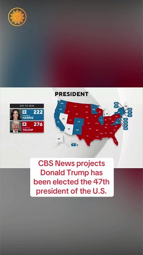 CBS News projects Donald Trump has been elected the 47th President of the United States. Trump's victory is historic, as he becomes the first president since Grover Cleveland to be elected to non-consecutive terms. He will also become the oldest president ever sworn into office. #election2024