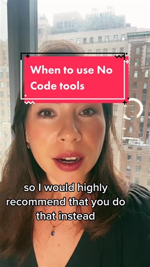When to use no code tools #nocode #nocodelowcode #entrepreneur #nontechnicalintech #nontechnicalfounder #techentrepreneur #techfounder #appdevelopment