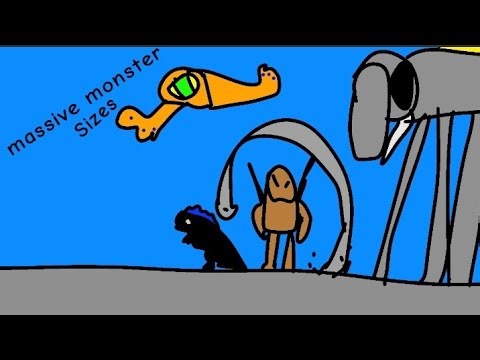 Largest Monsters size comparison In first person view (FINAL)