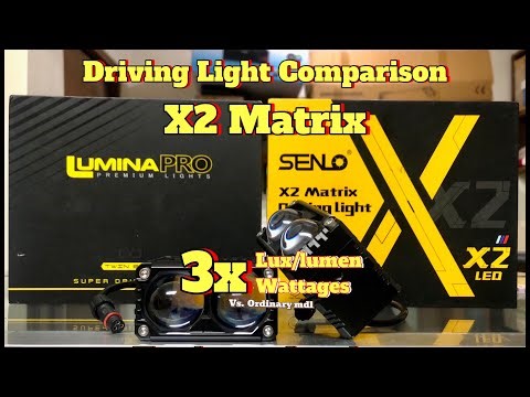 Driving light comparison, x2 Matrix model testing and review ( lumina pro and senlo )