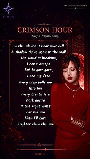CRIMSON HOUR | Lucy’s Original Song — SIRUS #kpop #blackpink #blink #blackpinkedit #blackpinkedits