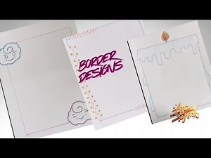 How to Draw Easy and Creative Border Designs for School Projects 🎨✨ | Notebook Border Ideas