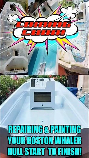 Boston Whaler Montauk 17 complete DIY painting, sanding, flaring, restoration video using Total Boat