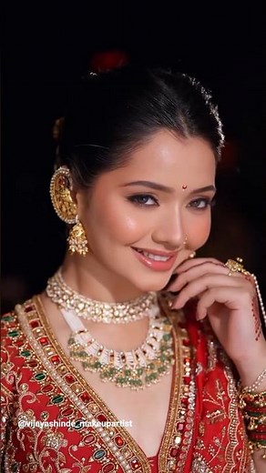 Maharashtrian bridal look| makeup tutorial|marathi Bride#makeupartist#shorts#wedding#fyp#bridesmaids