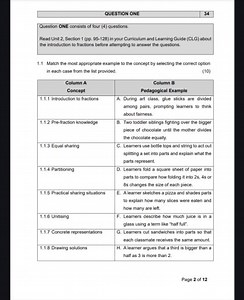Question 1.1: Matching Concepts to Pedagogical ExamplesMatch ... | Filo