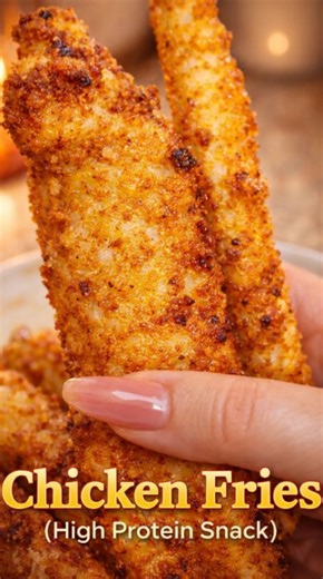 Chicken fries (high protein snack)