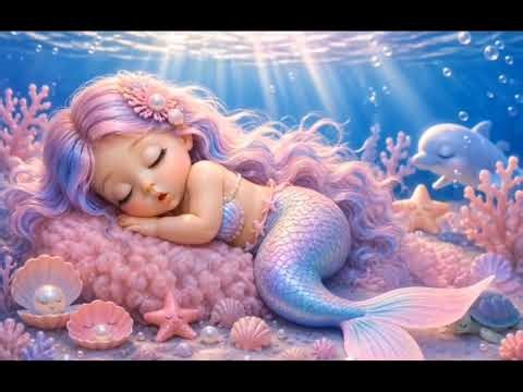 🧜‍♀️ Baby Mermaid Lullaby 🌙 Sleep Music for Babies | Ocean Sounds & Relaxing Piano (90 Minutes