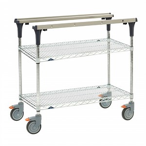Metro MS1830-BRBR PrepMate MultiStation with Brite Zinc Wire Shelving - 32" x 19 3/8" x 39 1/8"