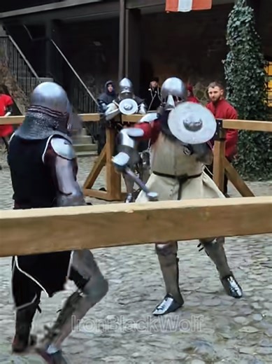 Ax and buckler tournament at Nidzica Castle 🪓🛡🇵🇱 #knights #medieval #ax #castle #fight