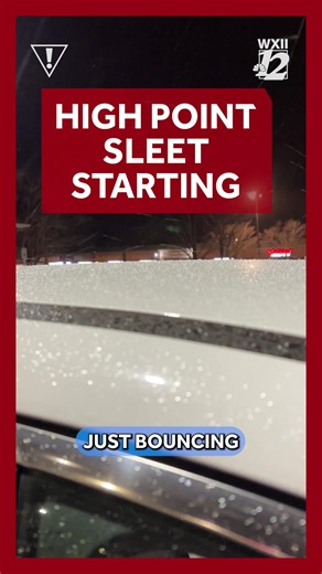 Sleet is picking up in High Point as the winter storm rolls in. Get the latest updates from WXII's reporters in the field here: https://www.wxii12.com/article/north-carolina-winter-storm-state-of-emergency-closures-shelters-live-updates/70111698 | WXII 12 NEWS