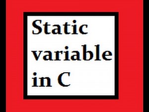 C static variable example