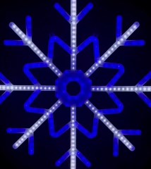 LAMPHOME Christmas Light Motif,38 inch 392 LED Snowflake Meteor for Christmas,Party,Festival,Halloween,Window,Home(Blue)
