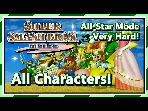 Super Smash Bros. Melee - All-Star Mode | Very Hard! | All Characters!