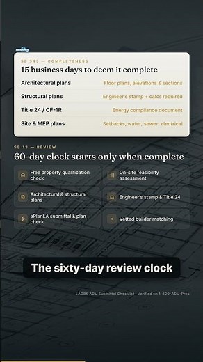 LADBS ADU Submittal Checklist 2026: Every Plan, Stamp & Form | 1-800-ADU-Pros