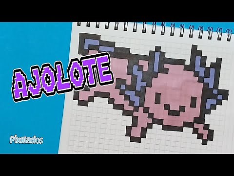 HOW TO DRAW AXOLOTL PIXEL ART - PIXELADOS