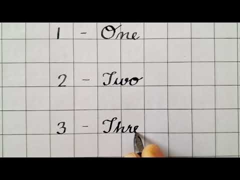 Cursive writing number names (Part 1) with spellings,1 to 10, Number names, English Numbers, Ginti