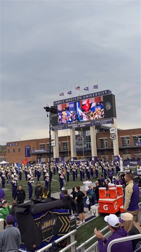 What an entrance by JMU Football! Can we get a “Go Dukes” in the comments? | James Madison University