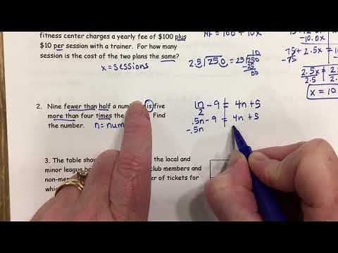 Multi Step Equation Word Problems