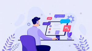 An animation of Flat customer service week illustration | Free Stock Video Footage