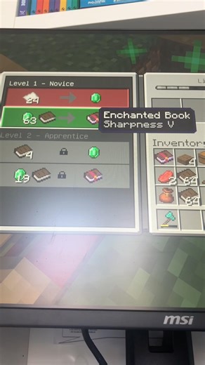 How fast can I get sharpness V? #minecraft #sharpness #minecraftshorts #minecraftpe #music