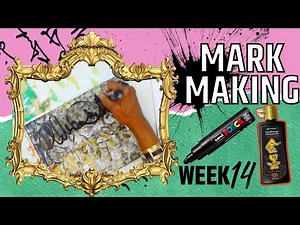 Mark Making on the Gelli™ Arts Plate! Gelli Printing with Posca pens, Sumi Ink and Paint brushes!
