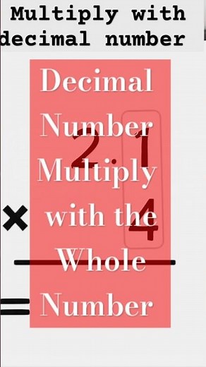 Decimal numbers multiply with the whole number #multiply #decimal #number