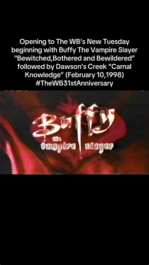 Opening to The WB's New Tuesday with a promo for the 16th Episode of the 2nd Season of Buffy the Vampire Slayer