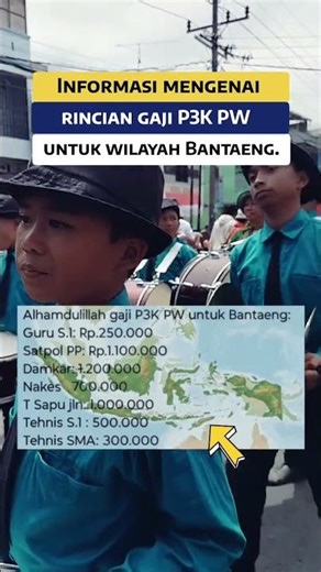 Informasi mengenai rincian gaji P3K PW untuk wilayah Bantaeng.