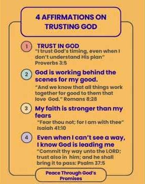 "4 AFFIRMATIONS ON TRUSTING GOD"