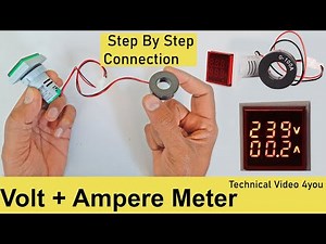 22mm led digital display voltage ampere | Digital Volt Meter and Ampere (Amp) meter for home use