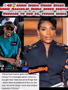 417K views · 6K reactions | Gbas Gbos ‍♂️ Actress Annie Macaulay Idibia Finally Calls Out 2face Idibia With Subtle Message Ďr@gging Him Online | Bazz Blog | Facebook