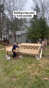 4.8M views · 33K reactions | Satisfying log cabin building. #logcabin #satisfying #fyp #extraspace #guesthouse #sheshed #viral | Bunkie Life | Facebook