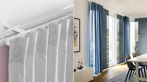 Rails pour rideaux et systèmes de rideaux VIDGA