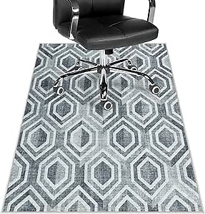 48”x60” Office Chair Mat for Hard Floors, Large Office Desk Chair Mat, Easy Clean Floor Mat for Office Chair, Office Chair Rug for Rolling Chair, Low Pile Carpet Protector Mat for Home Office