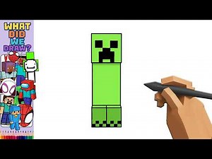How to Draw a Minecraft Creeper Step by Step 🟩 Easy Drawing
